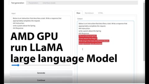 AMD GPU run large language model locally – LLaMA and LoRA: Ubuntu step by step tutorial