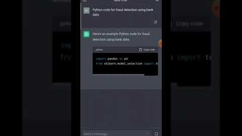 Python code for fraud detection using Chat GPT