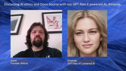 Talking AI ethics and open source with Amanda, our GPT-Neo XT powered chatbot.