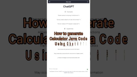 Learn In Hindi | Generate Java Calculator Code | Open AI ChatGPT | Live Demo | Subscribe #shorts