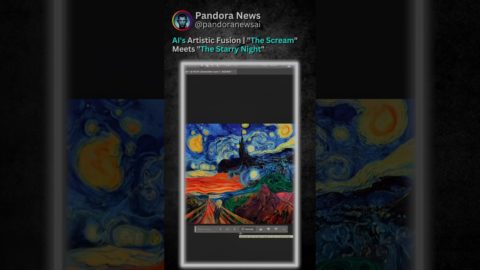 AI’s Artistic Fusion “The Scream” Meets “The Starry Night”! 🎨✨