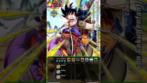 Son Goku (Enfant) & Bulma (Enfant) | SUPER AGI | CARTE LR 100% Z-LR  #shorts