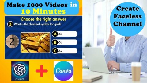 How to Make 1000 Videos in 10 Minutes: Make Money with AI Canva & Chat GPT